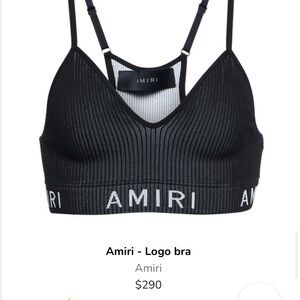 AMIRI Black and White Striped Bralette